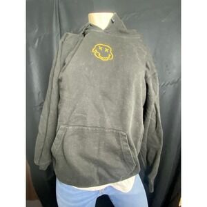 Black Nirvana Smiley Face Embroidered Hoodie size M